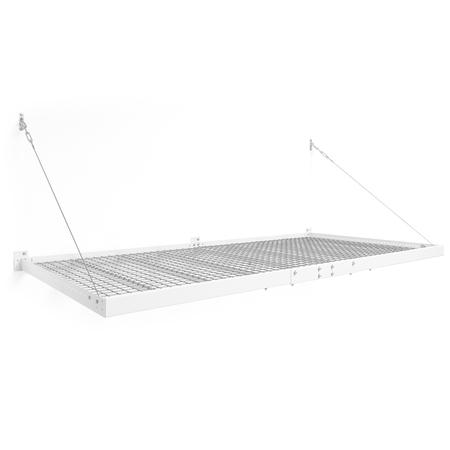 NEWAGE PRODUCTS Pro Series 4 ft. x 8 ft. Wall Mounted Steel Shelf- White 40401